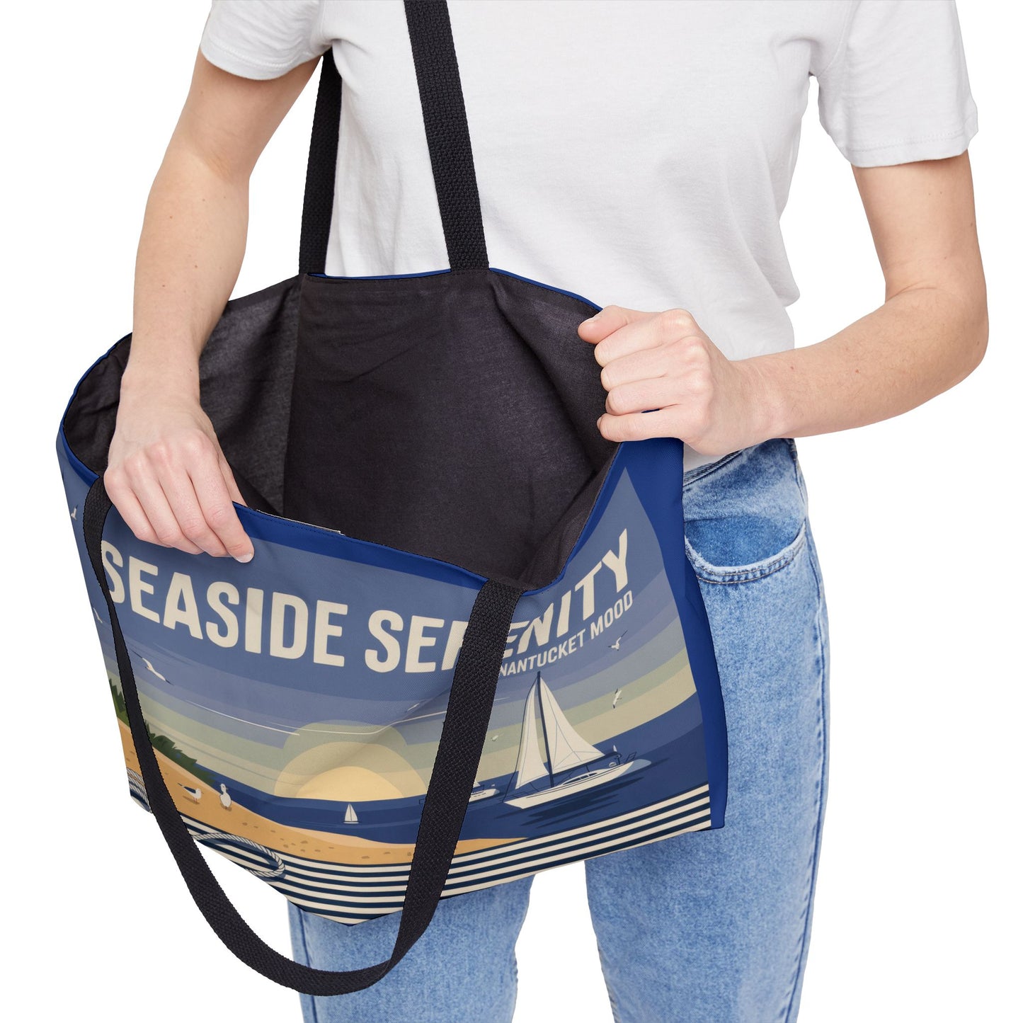 Seaside Serenity Weekender Tote Bag , Beach Bags, Travel Tote, Weekend Getaway, Stylish Carryall, Vacation Essentials