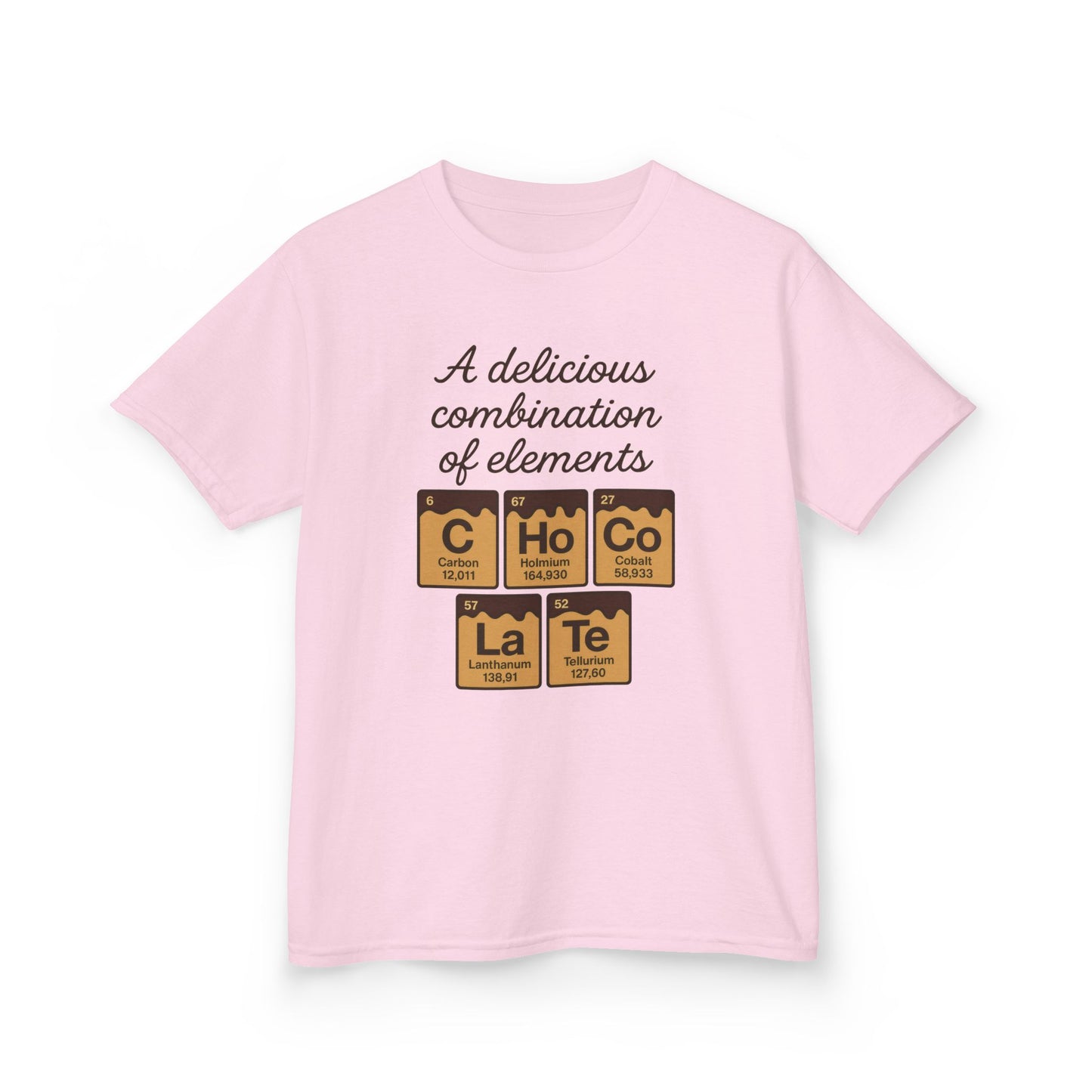 Funny Chocolate Science Young Girl T-Shirt, Choco-LaTe Element Shirt, Sweet Science Gift, Children's Gift, Birthday Party