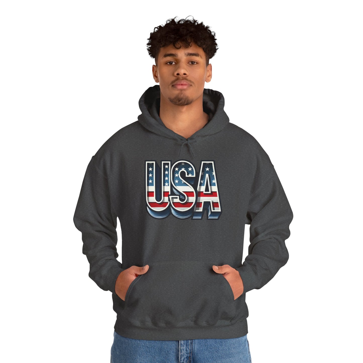 USA Flag Unisex Hoodie, Patriotic Sweatshirt, Independence Day Gift, American Pride Apparel, Casual Layering