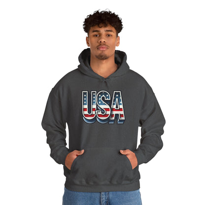 USA Flag Unisex Hoodie, Patriotic Sweatshirt, Independence Day Gift, American Pride Apparel, Casual Layering