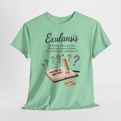 Exulansis Shirt, Emotional Aesthetic Word Tee, Deep Meaning Typography Graphic Tee, Women's Heavy Cotton Tee, deep meaning t shirt