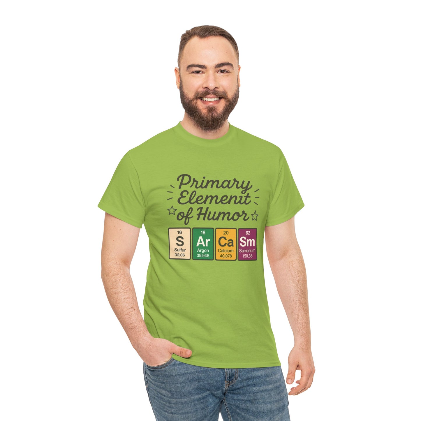 Funny Mens Science T-Shirt, Sarcasm Element of Humor Tee, Periodic Table Nerd Shirt for Him, Humor T-Shirt, Periodic Table Chemistry Humor