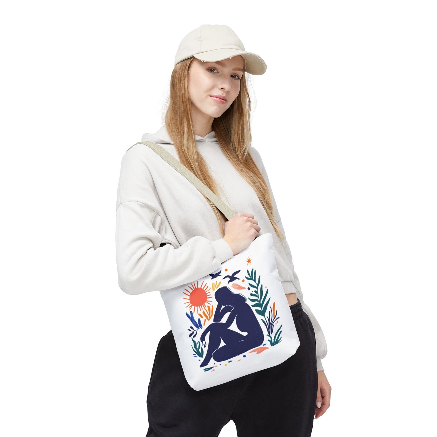 Boho Art Tote Bag, Versatile Eco-Friendly Carryall, Gift for Her, Summer Outing, Beach Bag, Reusable Shopping Tote