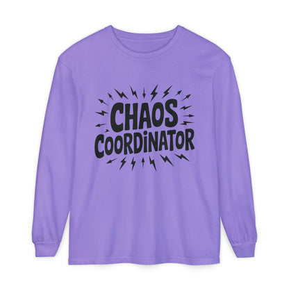 Chaos Coordinator Shirt Unisex Long Sleeve Tee, Funny Mom Life Gift, Mothers Day Shirt, Gifts for Team Leaders, Humor Apparel