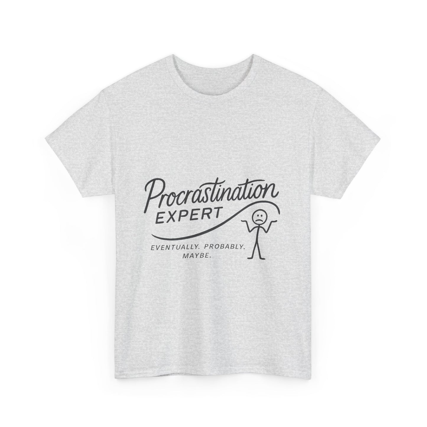 Procrastination Expert Women's Heavy Cotton Tee, Funny T-Shirt, Gift for Students, Casual Wear, Comfy Everyday Tee, Humor Shirt