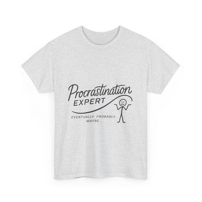 Procrastination Expert Women's Heavy Cotton Tee, Funny T-Shirt, Gift for Students, Casual Wear, Comfy Everyday Tee, Humor Shirt