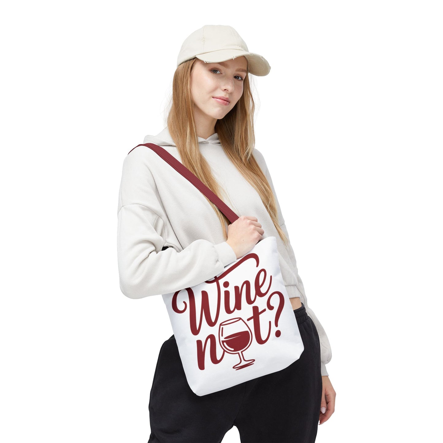 Wine Not? Tote Bag - Fun Wine Lover's Accessory for Parties, Gift for Wine Enthusiasts, Perfect for Grocery or Beach Outings, AOP Design