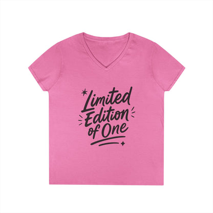Limited Edition Ladies' V-Neck T-Shirt, Unique Gift for Her, Casual, Self-Confidence, Self-love, Positive Message Women's T-Shirt