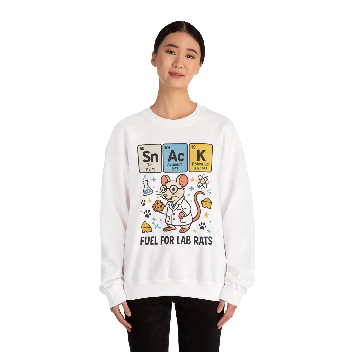 Lab Rat Science Sweatshirt, Science Crewneck, Funny Gift for Teachers, Chemistry Sweatshirt, Cute Lab Rat Design, Perfect for Birthdays