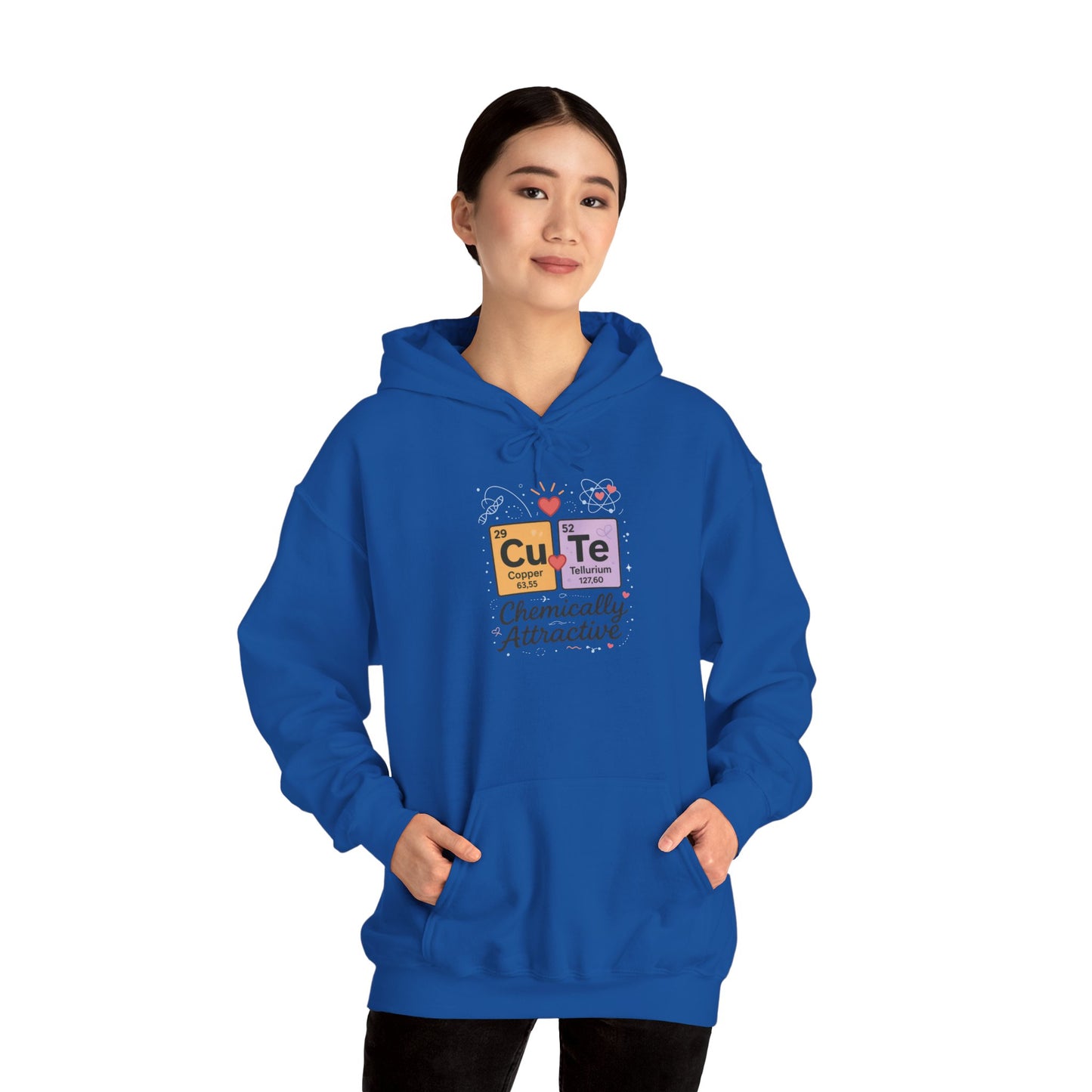 Cute Chemistry Hoodie for Women, CuTe Periodic Table Sweatshirt, Chemically Attractive Science Gift for Her, Great for Birthdays & Holidays