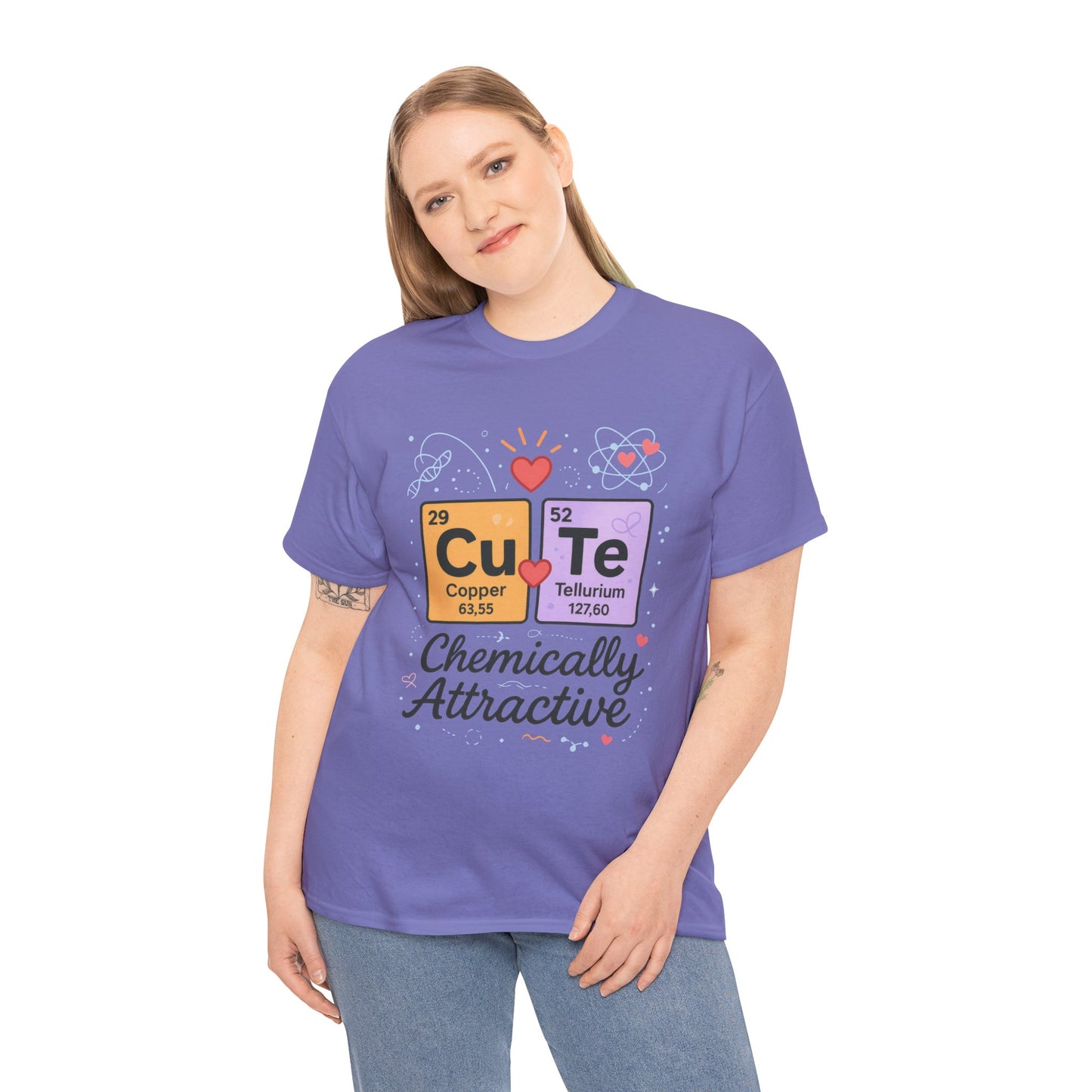 Cute Science T-Shirt for Women, Chemically Attractive Periodic Table Tee, Funny Nerdy Gift for Her, Chemistry Lover Gift, Science Apparel