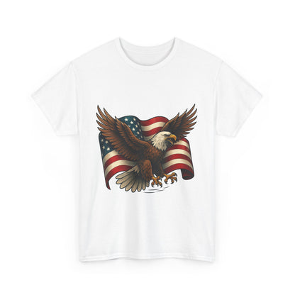 American Eagle Graphic Tee, Patriotic T-Shirt, Fourth of July Apparel, Eagle Love Shirt, Unisex Heavy Cotton Tee