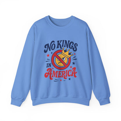 No Kings in America Sweatshirt - Funny Patriotic Anti Monarchy Pullover - USA Independence Sweater, Political Apparel, Gift for Activists
