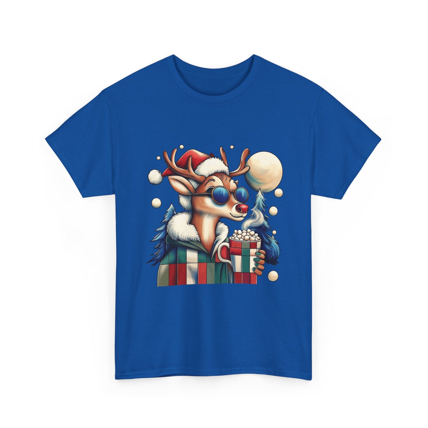 Cool Reindeer Christmas T-Shirt, Funny Holiday Shirt for Men