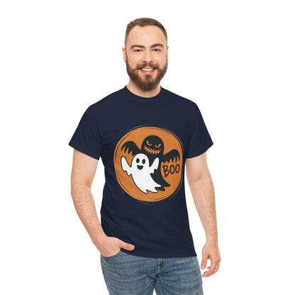 Halloween Ghost Men's T-Shirt, Cute Spooky BOO Tee, Men's Funny Scary Shirt for Men