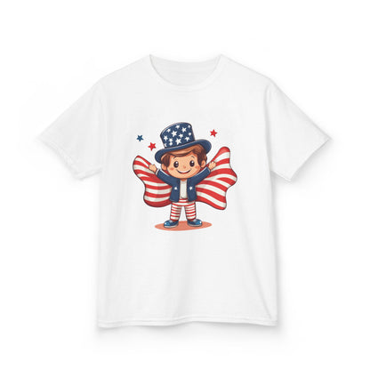 4th of July Kids T-Shirt,Kids  Unisex Patriotic Tee, American Flag Outfit for Boys and Girls, Independence Day Shirt, Cute American Shirt