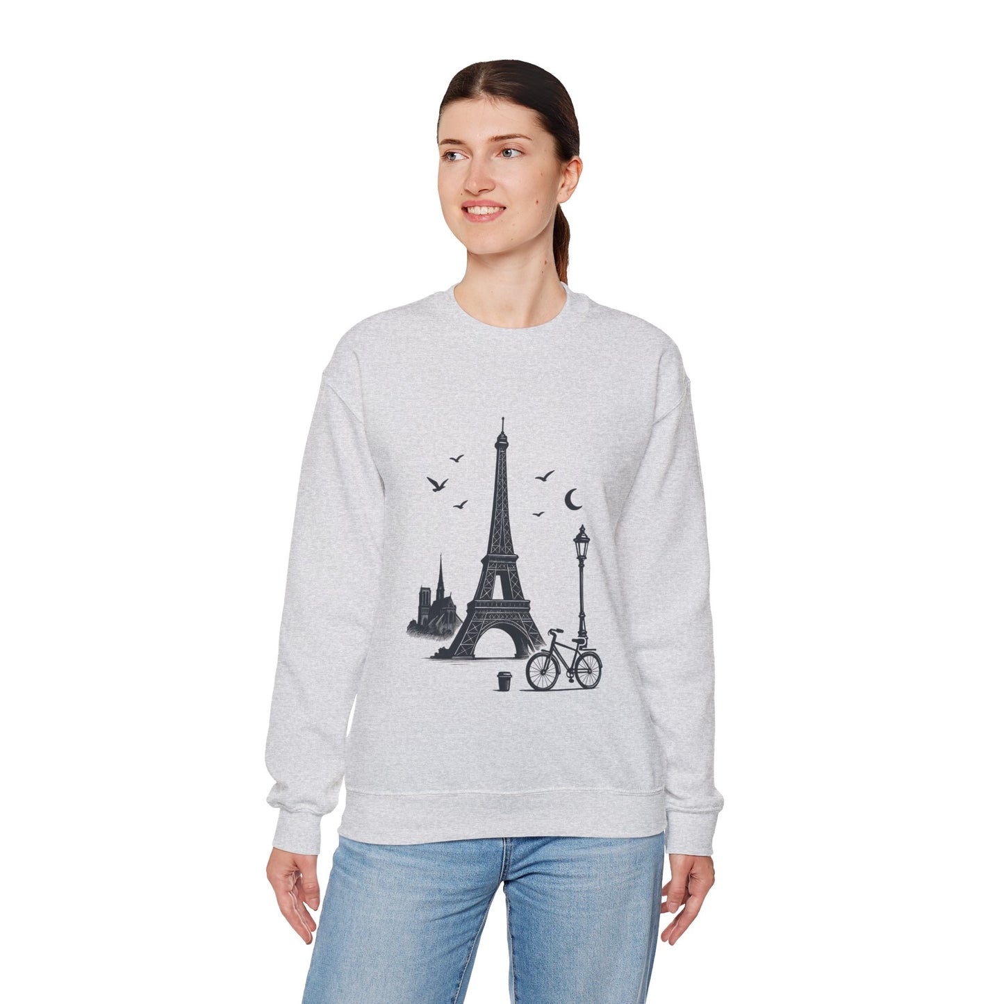Vintage Parisian Crewneck Sweatshirt, Eiffel Tower Sweater, Cozy Travel Gift, Unisex Fashion, Casual Paris Sweatshirt