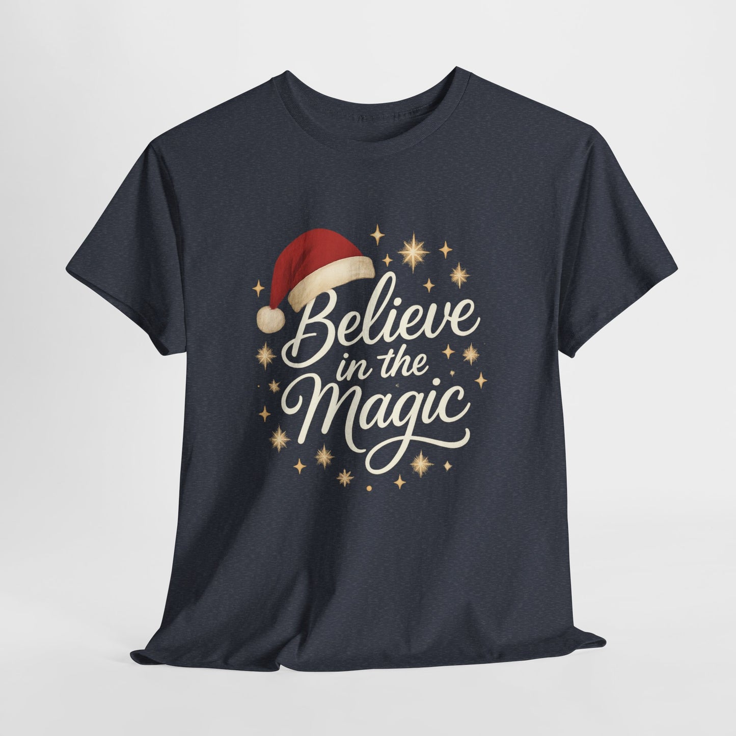 Believe in the Magic Christmas Women's Shirt, Santa Hat Holiday Tee