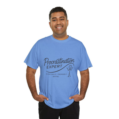 Procrastination Expert Men's Tee, Funny Shirt for Slackers, Gift for Students, Men's Comfortable Casual Wear, Laughs for Every Occasion