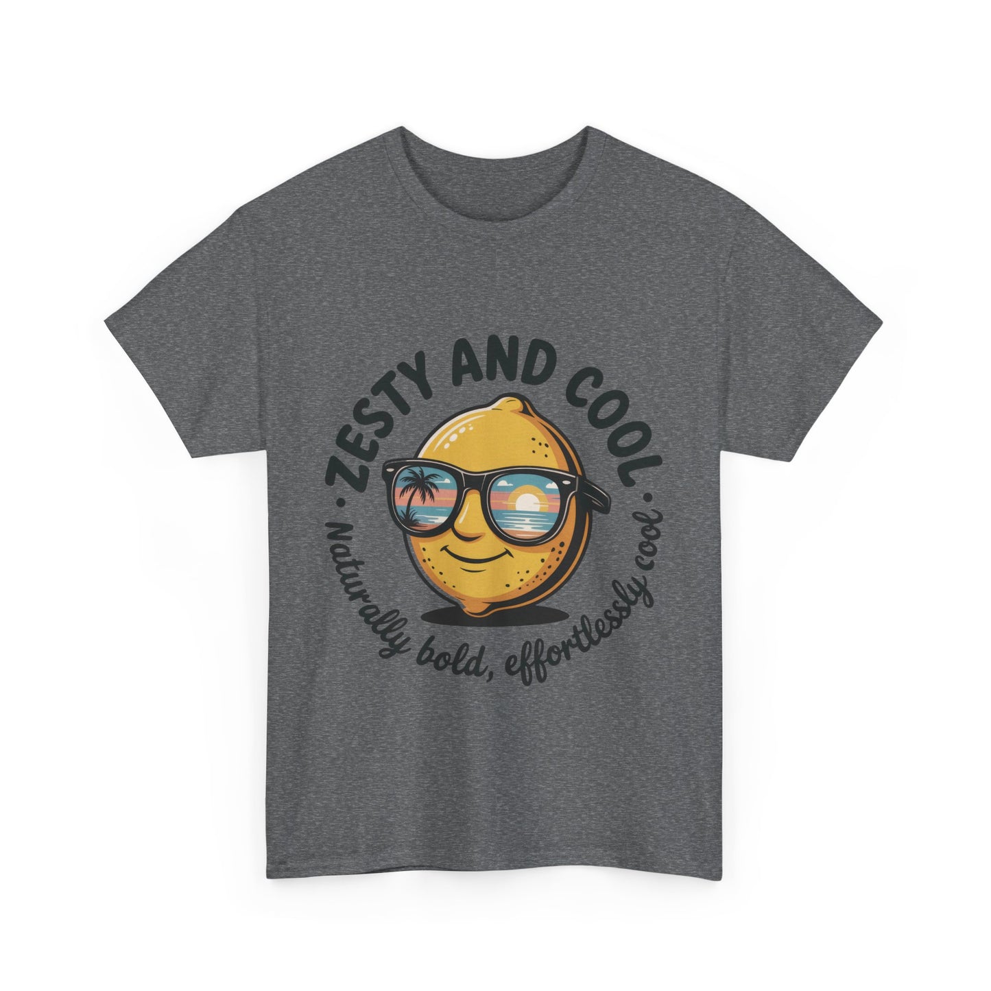 Zesty Lemon Tee, Womens Heavy Cotton T-Shirt, Funny Graphic Tee, Summer Apparel, Gift for Lemon Lovers, Casual Style, Funny Summer Tee