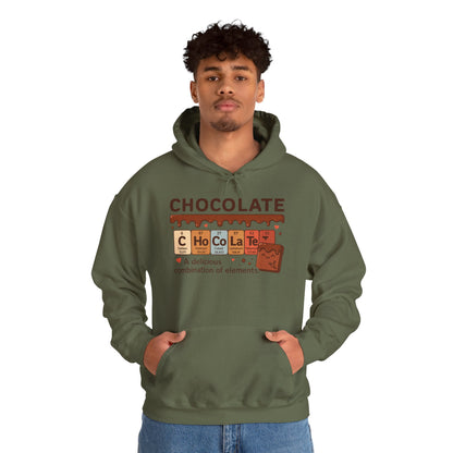 Chocolate Lover's Comfort Hoodie, Perfect Gift for Chemistry Lovers, Casual Wear, Sweet Treats Enthusiasts, Birthdays, Chemistry Students