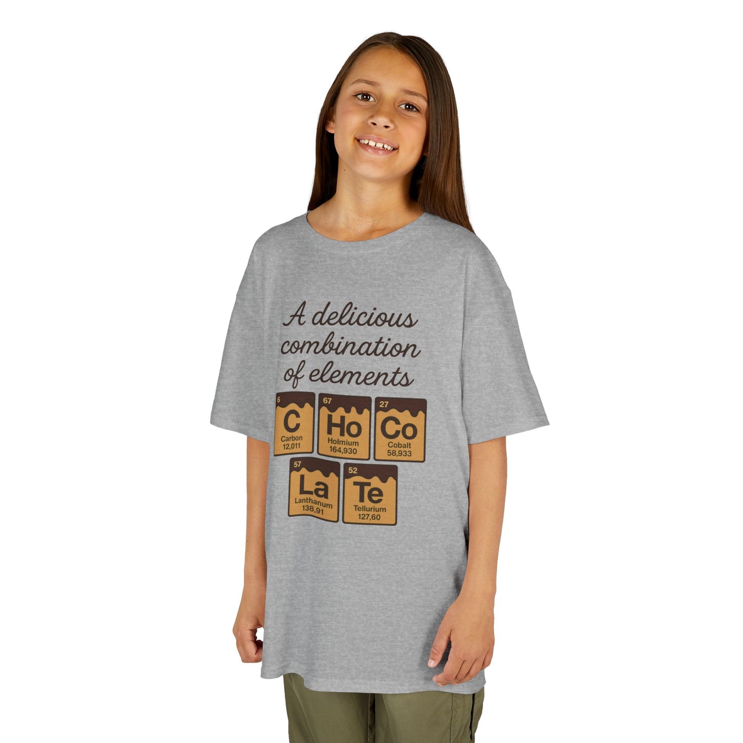 Funny Chocolate Science Young Girl T-Shirt, Choco-LaTe Element Shirt, Sweet Science Gift, Children's Gift, Birthday Party