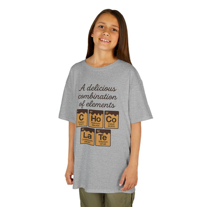 Funny Chocolate Science Young Girl T-Shirt, Choco-LaTe Element Shirt, Sweet Science Gift, Children's Gift, Birthday Party