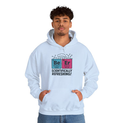 Scientifically Refreshing Beer Mens Hoodie, Gift for Beer Lovers, Science-Inspired Apparel, Perfect for Parties and Gatherings