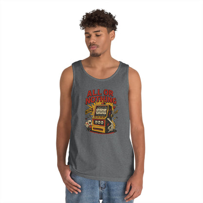 Retro Casino Vibes Tank Top, All or Nothing Design, Gift for Gamers,  Poker Lover Gift, Gaming Apparel, Slot Machine Graphic
