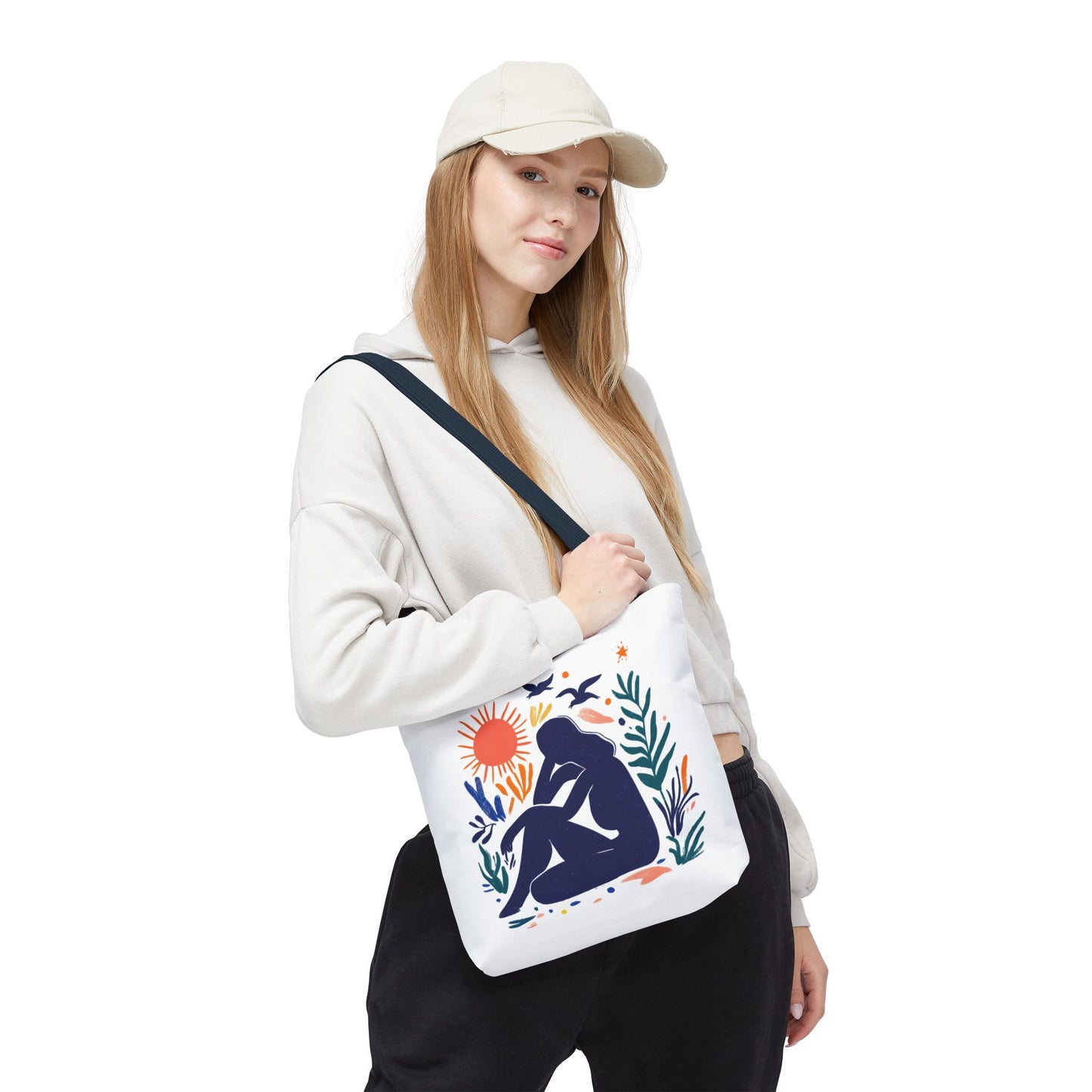 Boho Art Tote Bag, Versatile Eco-Friendly Carryall, Gift for Her, Summer Outing, Beach Bag, Reusable Shopping Tote