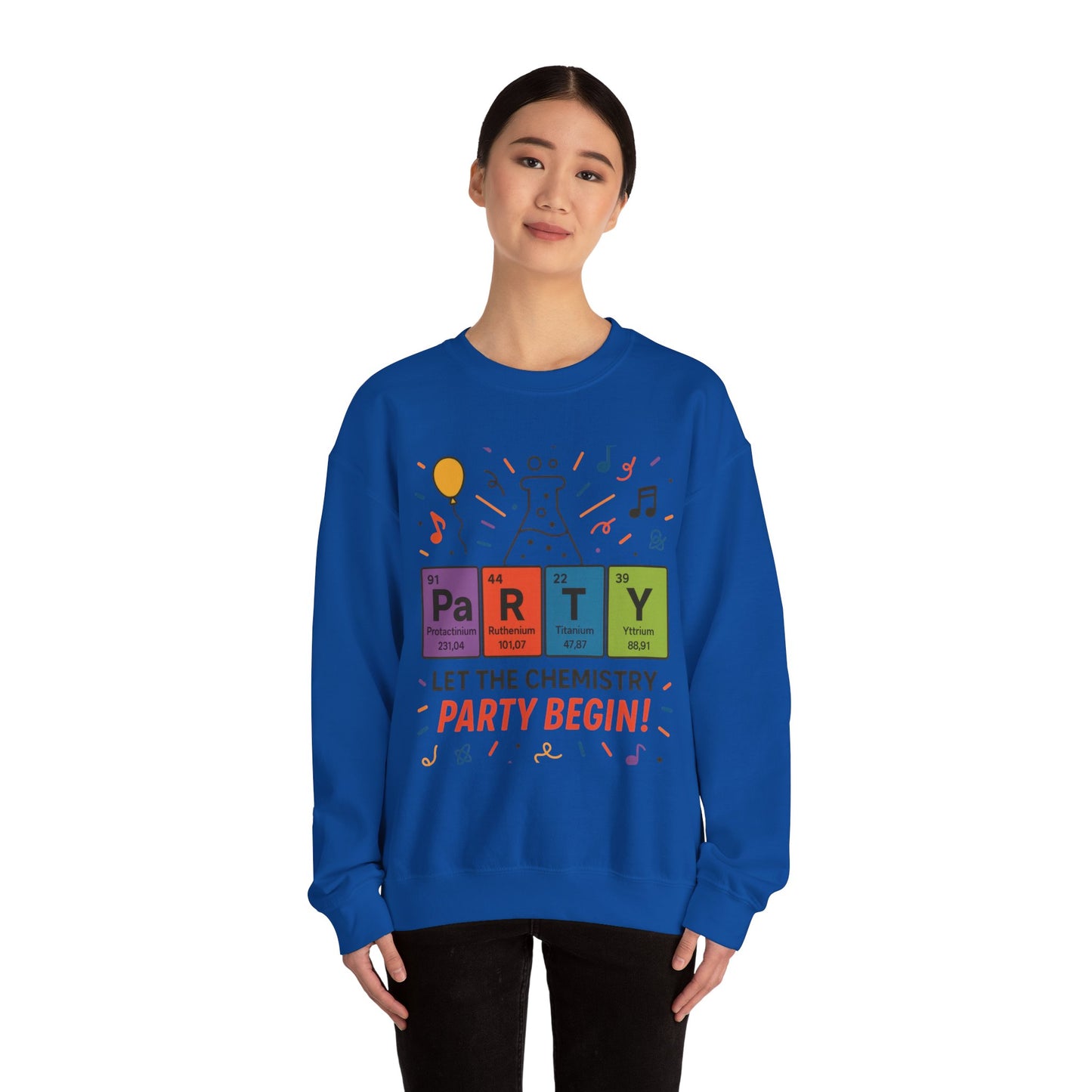 Party Chemistry Crewneck Sweatshirt, Chemistry Sweatshirt, Science Gift, Cute Crew Neck, Birthday Sweatshirt, Unisex Pullover