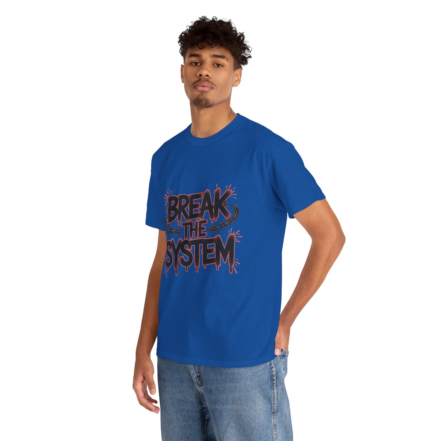 Men's Graphic Tee, Break the System Shirt, Streetwear Punk T-Shirt, Activist Gift for Him