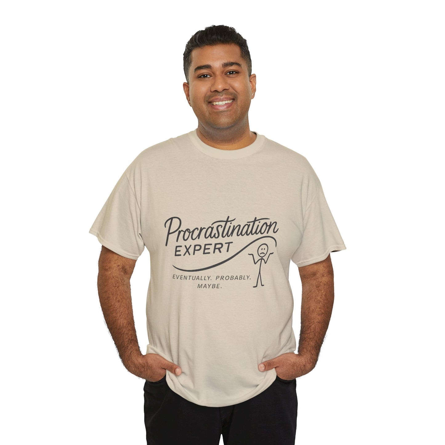 Procrastination Expert Men's Tee, Funny Shirt for Slackers, Gift for Students, Men's Comfortable Casual Wear, Laughs for Every Occasion