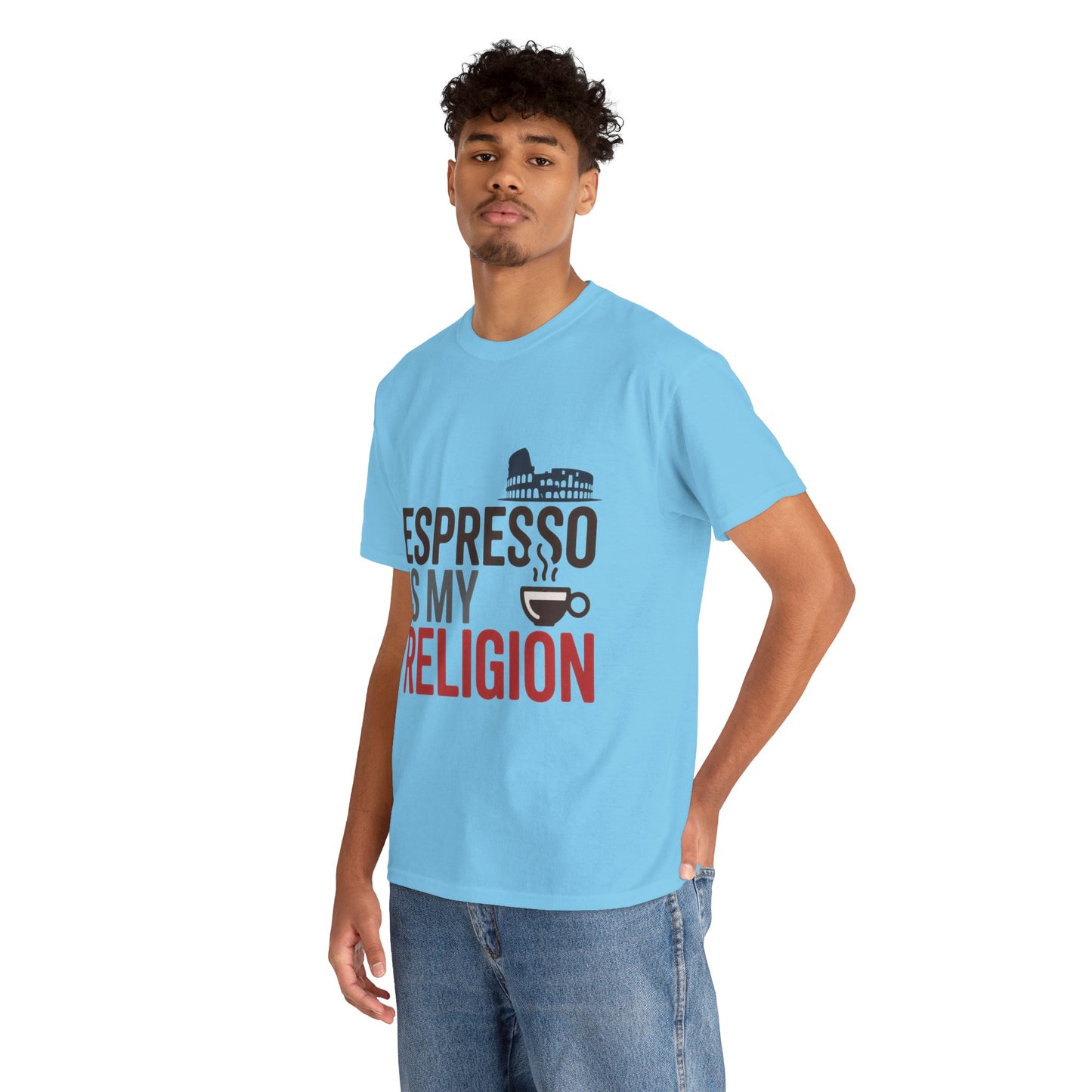 Espresso Is My Religion Coffee Rome Graphic Mens T-Shirt, Coffee Lover Gift
