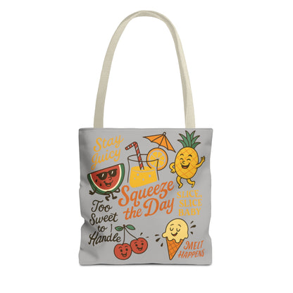 Juicy Summer Tote Bag, Fun Beach Carryall, Perfect for Grocery Shopping, Reusable Market Tote, Cute Gift for Fruit Lovers, Large Tote Bag