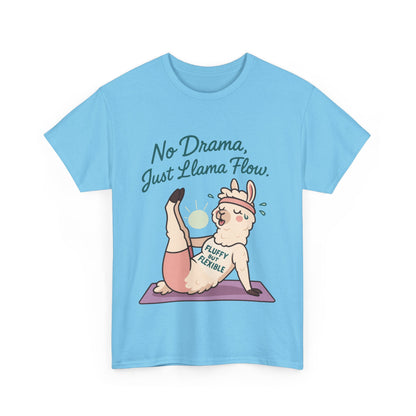 No Drama Llama Yoga Tee, Funny Yoga Llama T-Shirt for Women, Gift for Yoga Lovers, Fun Yoga T-Shirt for Animal Lovers, Humor Shirt