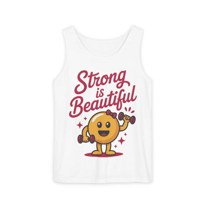Strong is Beautiful Womens Tank Top, Cute Fitness and Gym Motivation Shirt, Workout Shirt, Exercise Top, Gift for Her, Summer Activewear
