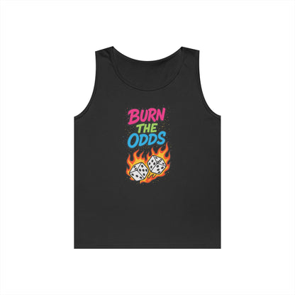 Burn the Odds Tank Top, Casual Summer Wear, Gaming Gift, Dice Design Tee, Gift for Gamers, Funny Tank, Perfect for Parties