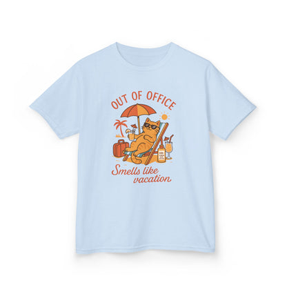 Funny Cat Vacation T-Shirt for Kids, Out of Office Beach Shirt, Summer Holiday Tee, Summer Fun, Beachwear, Travel Tee, Gift for Kids