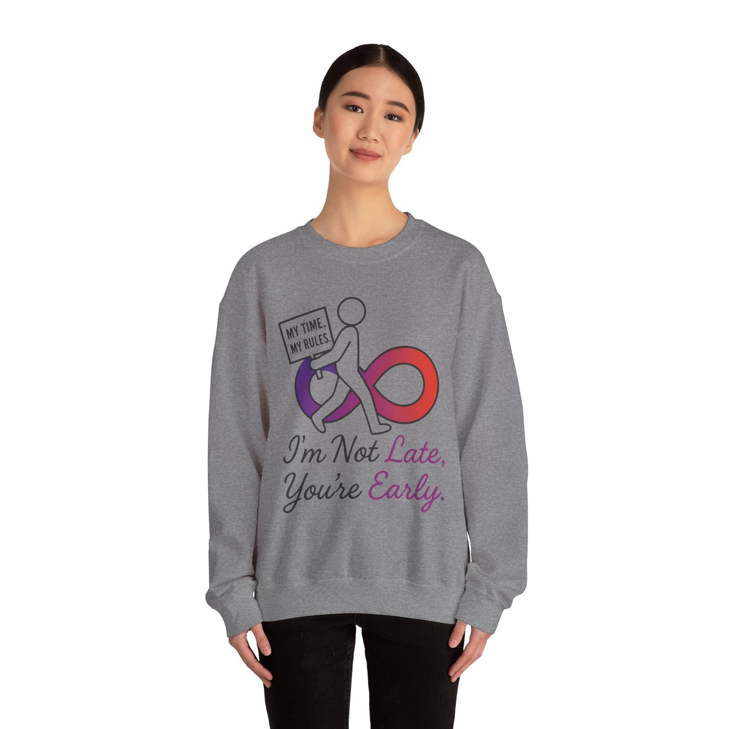 My Time, My Rules Funny Crewneck Sweatshirt, Womens Pullover, Gift for Her, Birthdays, Humor Clothing, Casual Style