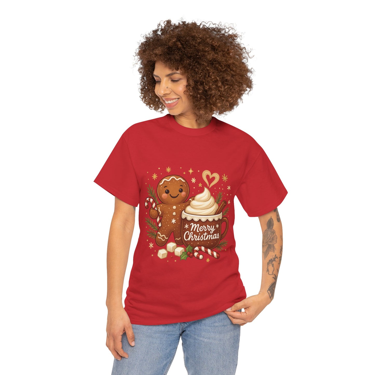 Gingerbread - Hot Cocoa Women's Christmas T-Shirt, Cozy Holiday Tee