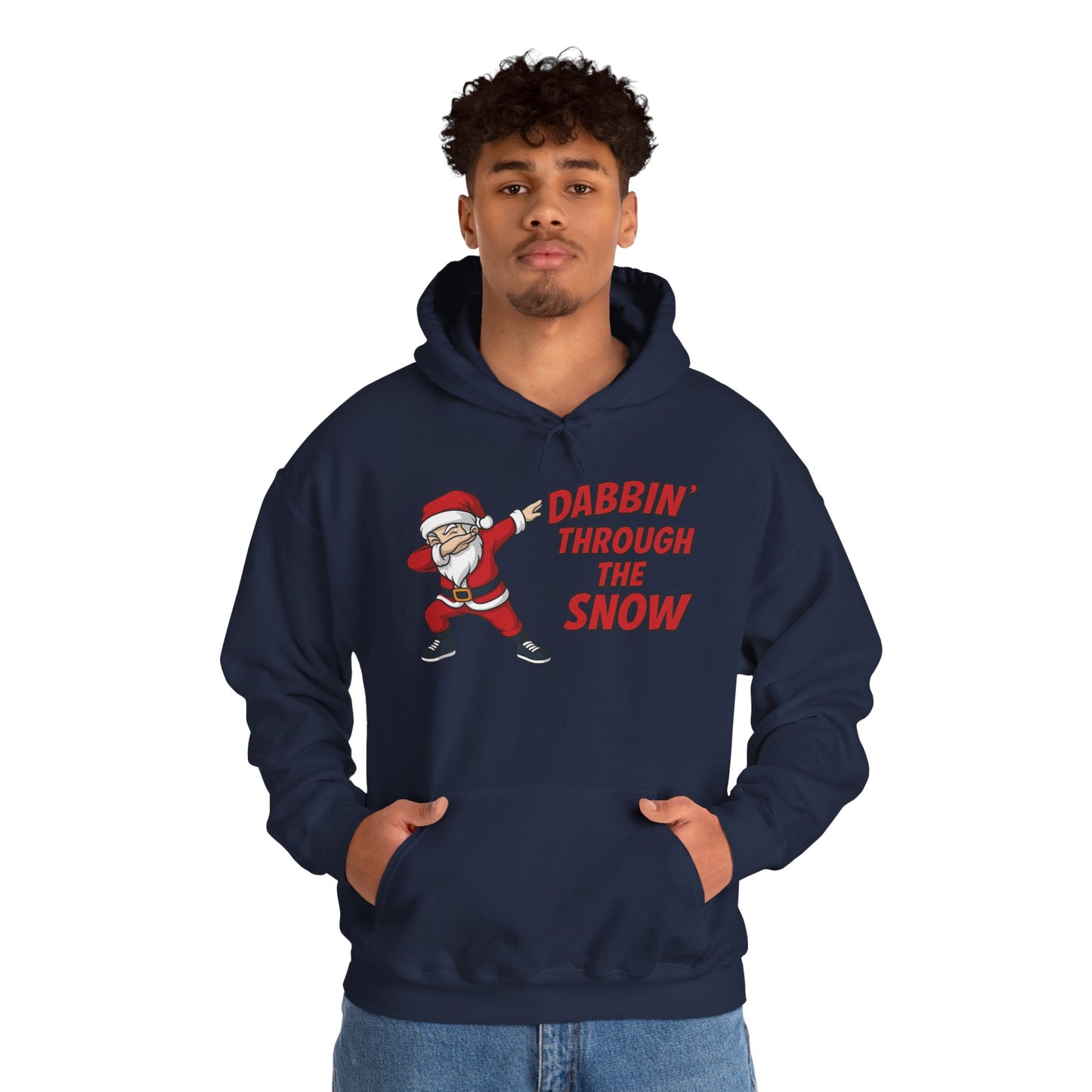 Dabbin Santa Men's Christmas Hoodie, Funny Holiday Sweatshirt