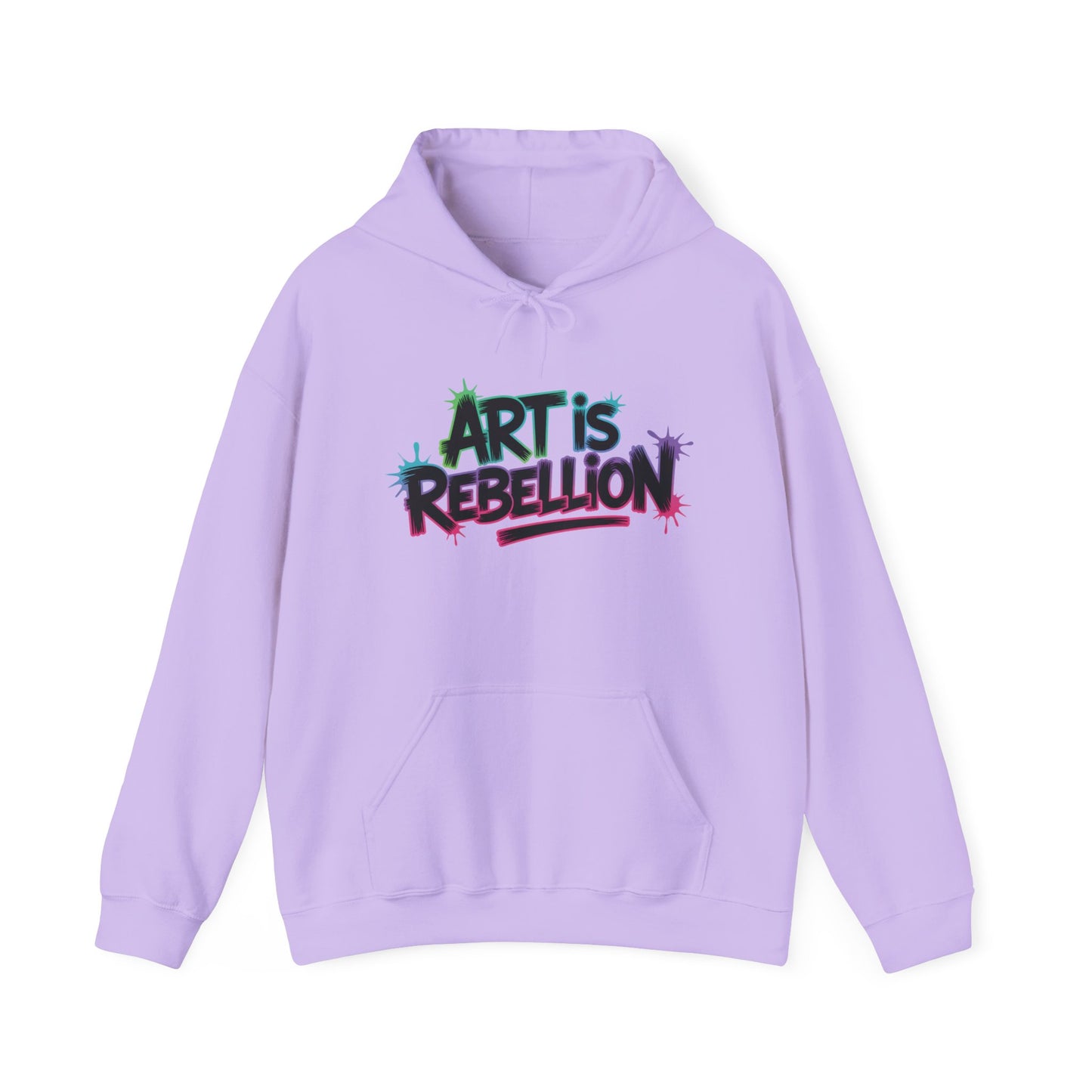 Art Is Rebellion Hoodie, Women's Graffiti Street Art Hooded Sweatshirt, Rebel Graphic Statement Pullover, Heavy Blend™ Hooded Sweatshirt