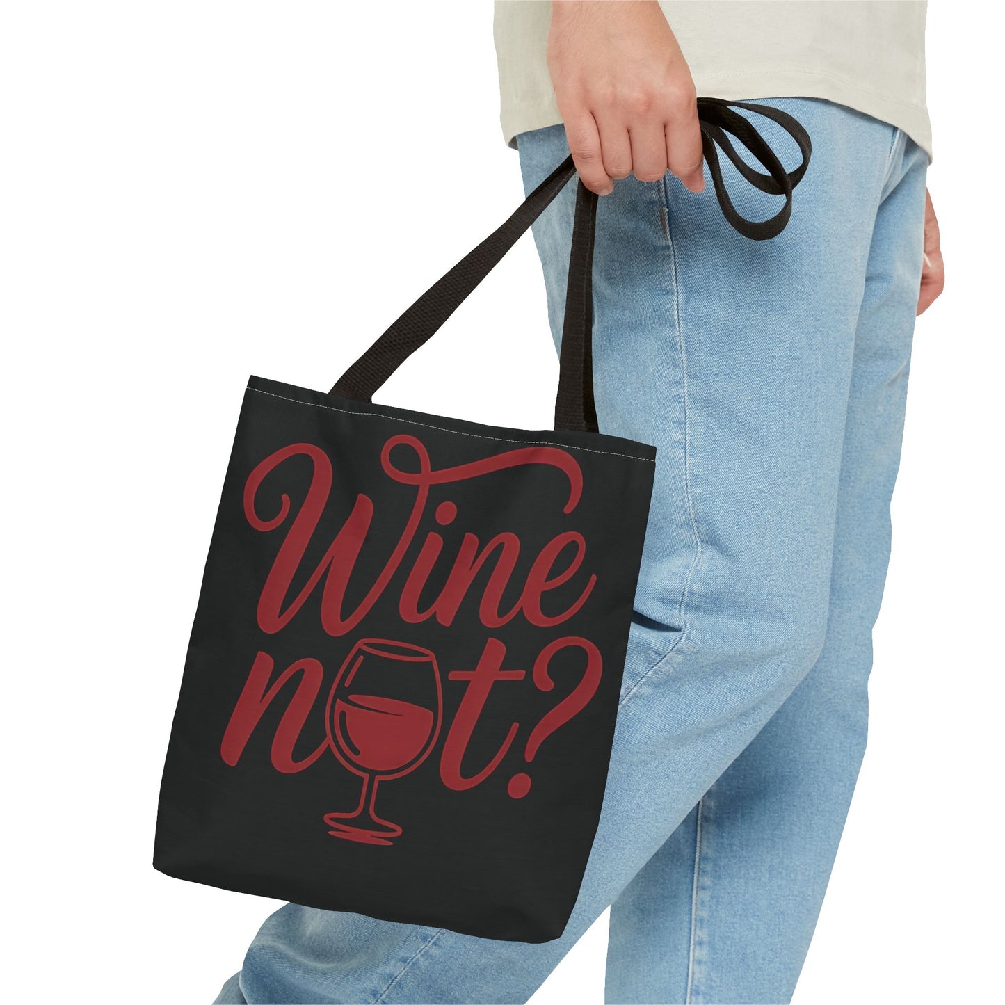 Wine Not? Tote Bag - Fun Wine Lover's Accessory for Parties, Gift for Wine Enthusiasts, Perfect for Grocery or Beach Outings, AOP Design