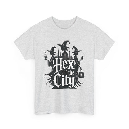 Women's Hex and the City Witch Shirt, Gothic Witches New York Skyline Halloween T-Shirt for Women