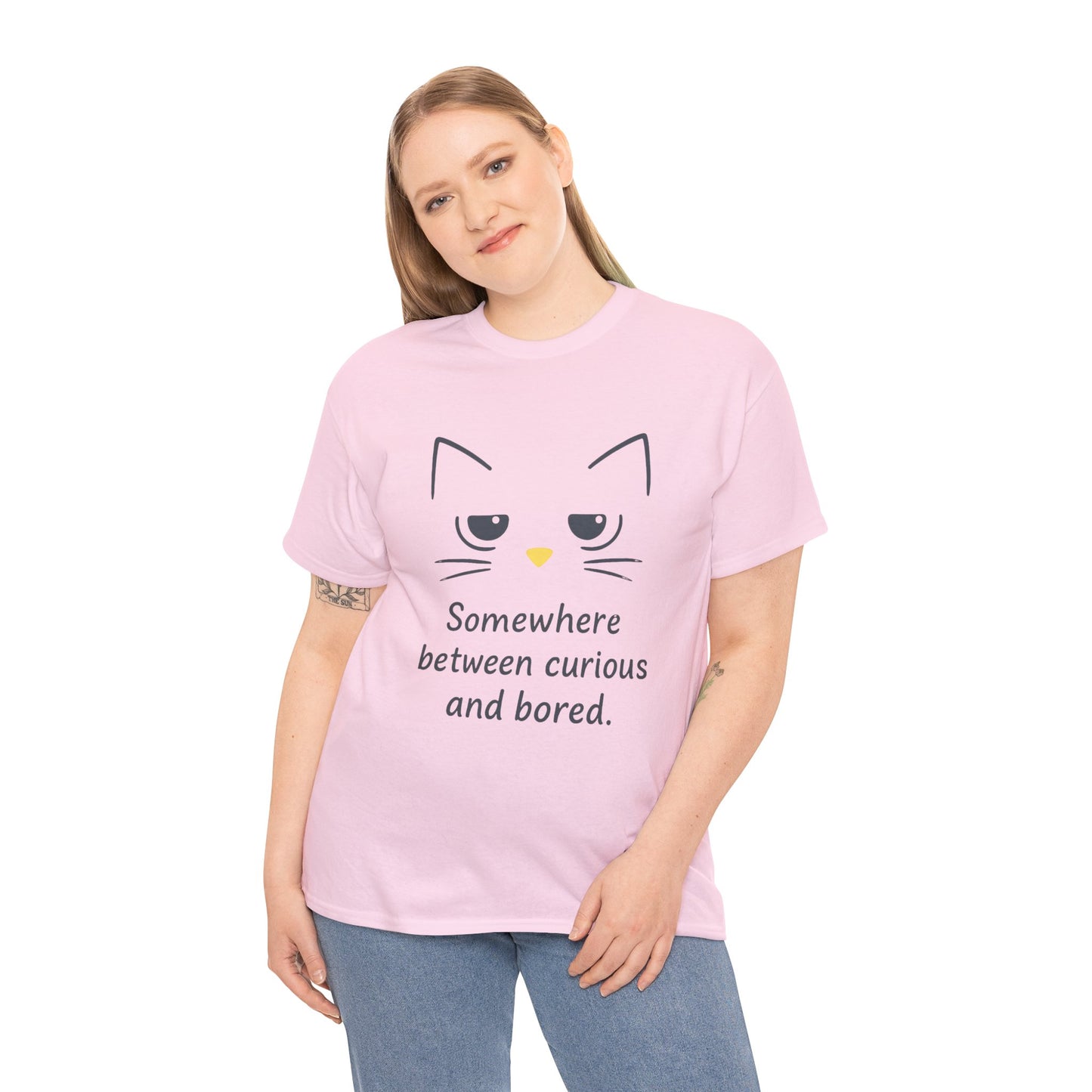 Funny Cat Quote Womens Tee, Comfortable Casual Shirt, Gift for Cat Lovers, Everyday Wear, Unique Humor Tee, Relaxed Fit Cotton
