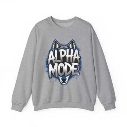Mens Heavy Blend™ Crewneck Sweatshirt, Alpha Mode Mens Wolf Graphic Crewneck Sweatshirt