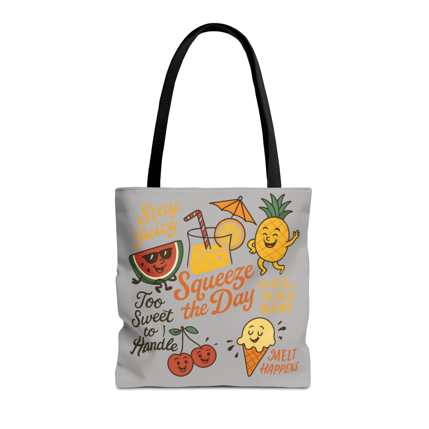 Juicy Summer Tote Bag, Fun Beach Carryall, Perfect for Grocery Shopping, Reusable Market Tote, Cute Gift for Fruit Lovers, Large Tote Bag