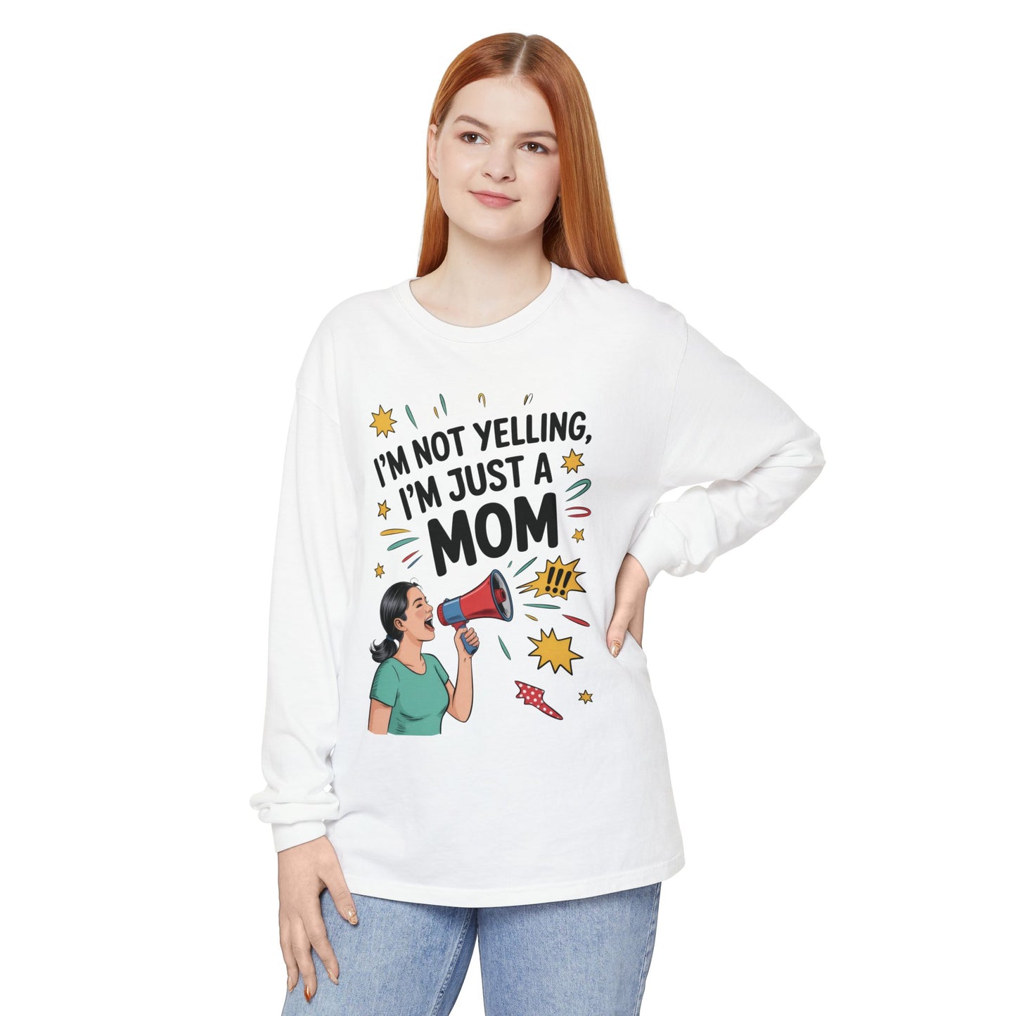 Funny Mom Long Sleeve T-Shirt, I'm Not Yelling I'm Just a Mom, Mother's Day Gift, Loud Mom Life Tank Top,  Mother's Day Apparel