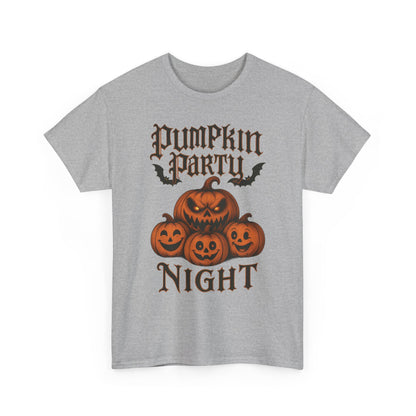 Pumpkin Party Night Shirt, Women's Halloween Gothic Pumpkin T-Shirt, Spooky Jack O Lantern Party Tee, Cute Scary Fall Shirt